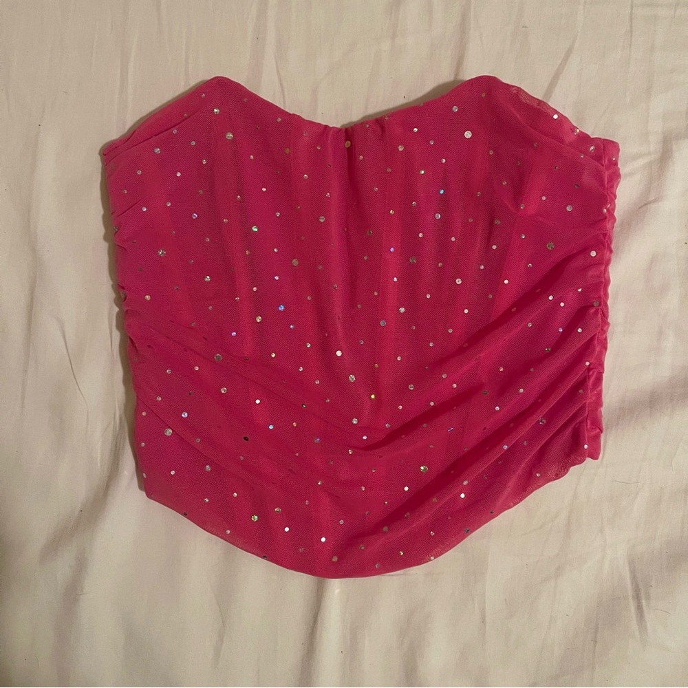 Pink Cropped Corset Top!